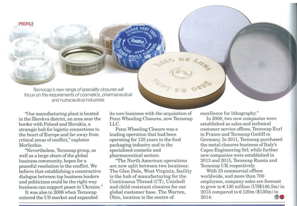 Canmaker magazine - metal closures for glass jars and plastic containers