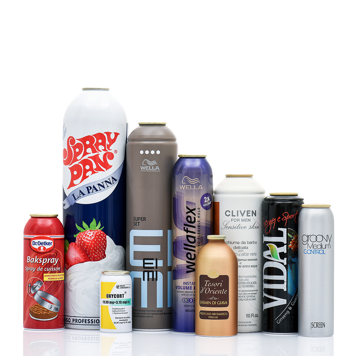 Aluminum aerosol cans and aluminum bottles Tecnocap metal packaging